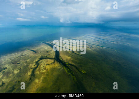 Vista aerea, Natuional Everglades Park, FLORIDA, Stati Uniti d'America, America Foto Stock