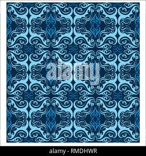 Il batik stile design pattern sono le stesse per il disegno di tessuto, sfondo, home decor, sfondo, print design e altri modelli Illustrazione Vettoriale