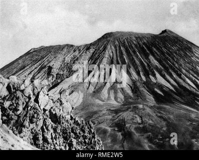 Servizio eruzione del Vesuvio nel mese di Aprile 4, 1906 Foto Stock