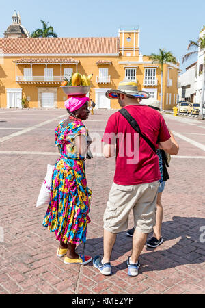 Plaza Fernandez de Madrid Cartagena Colombia Sud America Foto Stock