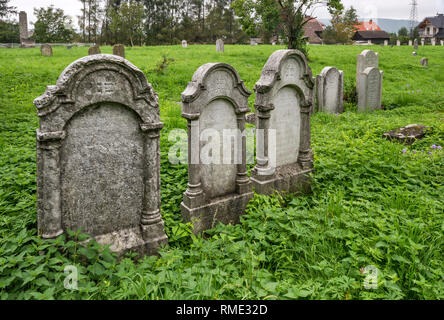 Cimitero ebraico di Nowy Sacz, Malopolska, Polonia Foto Stock