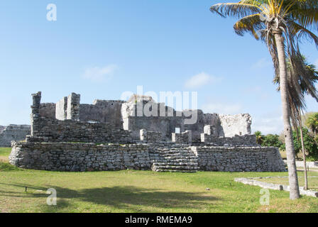 Antico sito Maya di Tulum in Messico Foto Stock