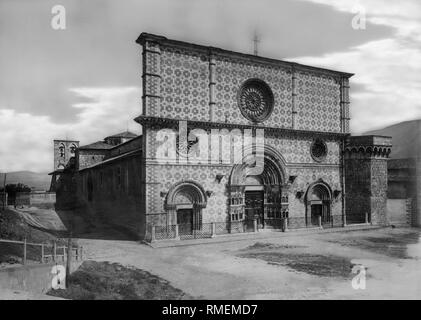 Santa Maria di Collemaggio chiesa, l'aquila, Abruzzo, Italia, 1910 Foto Stock