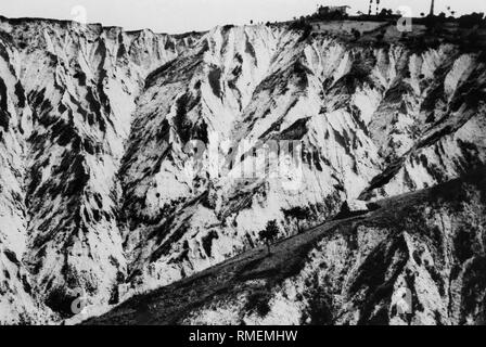 Badlands, atri, l'aquila, Abruzzo, Italia, 1920-30 Foto Stock