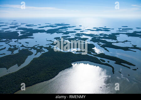 Vista aerea, Natuional Everglades Park, FLORIDA, Stati Uniti d'America, America Foto Stock