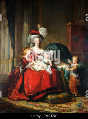 Maria Antonietta (1755-1793), Regina di Francia, e i suoi figli, ritratto di Elisabeth Vigee le Brun, 1787 Foto Stock