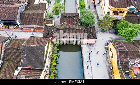 Giappone Ponte Coperto e Cau Chua pagoda Hoi An, Vietnam Foto Stock