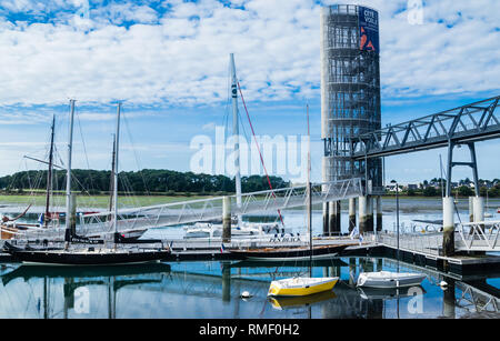 Cité de la Voile Eric Tabarly,sail city,Lorient harbour,Morbihan,Bretagne,Brittany,Francia Foto Stock