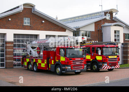 Motori Fire, Ryde Firestation, Ryde, Isola di Wight, England, Regno Unito Foto Stock