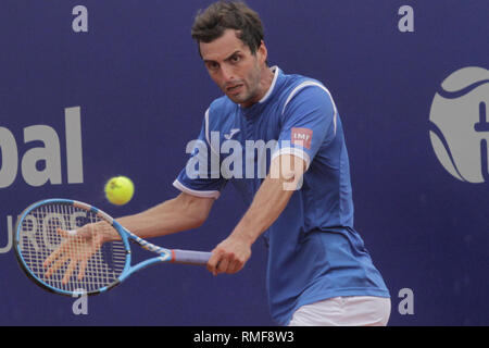 Buenos Aires, Argentina. 14 feb 2019. Albert Ramos Vinolas durante il match di round del xvi per ATP 250 Argentina aperto su Buenos Aires Lawn Tennis, Argentina. ( Credito: Néstor J. Beremblum/Alamy Live News Foto Stock