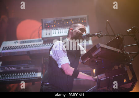 Torino, Italia. 14 Feb 2019. La band torinese Subsonica si esibir dal vivo nella propria città fit 8tour Credit: Daniele Baldi Foto Stock