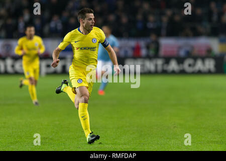 Malmo, Svezia. Xiv Feb, 2019. La Svezia, Malmö, 24 febbraio 2019. Cesar Azpilicueta del Chelsea FC visto durante l'Europa League round di 32 match tra Malmö FF e Chelsea FC a Swedbank Stadion di Malmö. (Photo credit: Gonzales foto/Alamy Live News Foto Stock