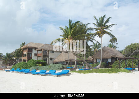 La spiaggia di Tulum in Messico Foto Stock