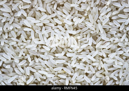 La texture riso a grani lunghi. Semole e semolini di riso. Foto Stock