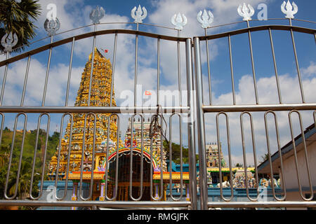 Matale nello Sri Lanka - gennaio 23,2019: Muthumariamman tempio indù di Matale nello Sri Lanka.Il tempio è dedicato a Mariamman, la dea della pioggia e fe Foto Stock