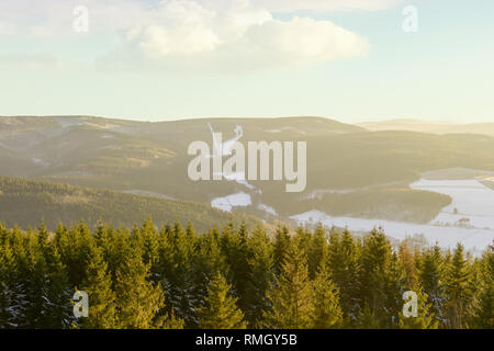 Bruchhauser Steine im inverno Foto Stock