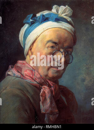 Jean-Baptiste-Siméon Chardin (1699 - 1779), pittore francese artista, Self-portrait Foto Stock