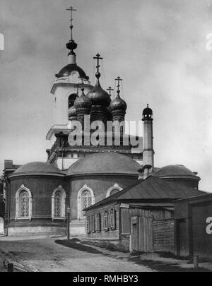 La Chiesa di icona della Madonna di Kazan a Sushchevo a Mosca. Foto di albumina Foto Stock