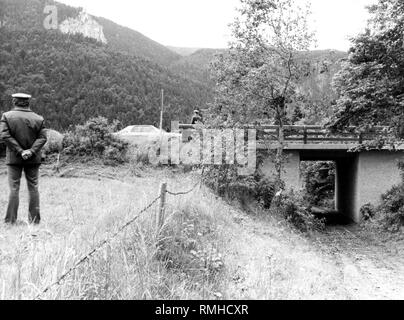 La proprietà dell'agricoltore Jochen Oettl nei pressi di Kreuth sul Tegernsee, dove Marianne Strauss era stato ferito mortalmente. Foto Stock