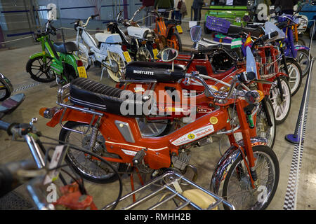 Mobylette. Retrò Málaga 2019. Spagna. Foto Stock