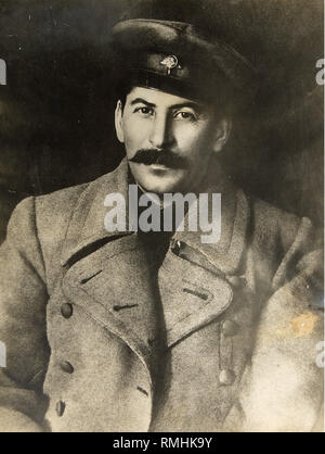 La guerra civile. Membro del rivoluzionario Consiglio Militare della Repubblica Joseph Stalin. Fotografia Foto Stock