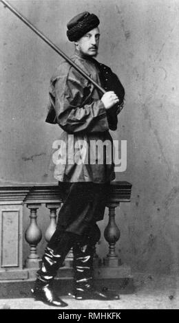 Ritratto del Granduca Nicholas Nikolaevich (il vecchio) della Russia (1831-1891). Foto di albumina Foto Stock