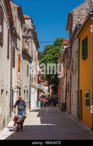 Ulica Fra Luje Maruna, Skradin Sebenico-Knin, Croazia Foto Stock