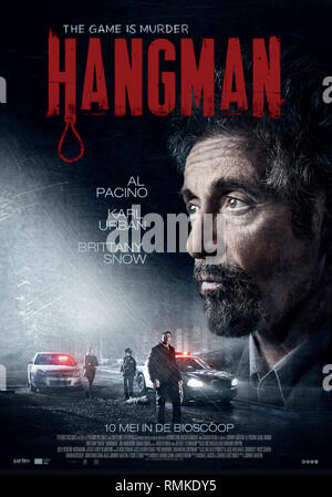 Data di rilascio: novembre 24, 2017 Titolo: Hangman STUDIO: Lionsgate direttore: Johnny Martin Trama: un omicidio Detective si allea con un criminale profiler per la cattura di un serial killer il cui crimini sono ispirati al gioco da bambini impiccato. STARRING: Al Pacino, Karl Urban, Brittany Snow. (Credito Immagine: © Lionsgate/Entertainment Immagini) Foto Stock