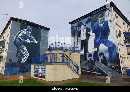 Murale nel Bogside di Derry, Irlanda del Nord Foto Stock
