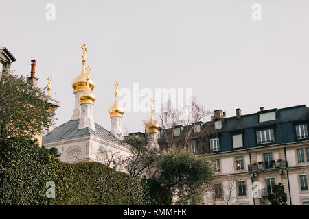 La chiesa Russa, Ginevra, Ginevra, Svizzera Foto Stock