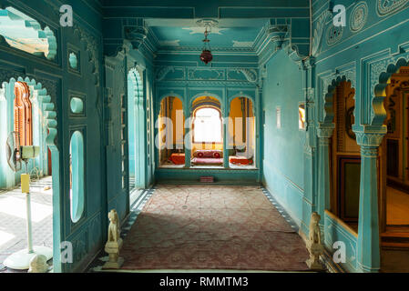 Zenana Mahal o queen's Chambers, City Palace di Udaipur, Rajasthan, India Foto Stock