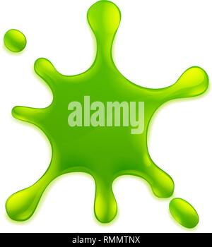 Il limo Green Goo confuso Blobs Splat Illustrazione Vettoriale