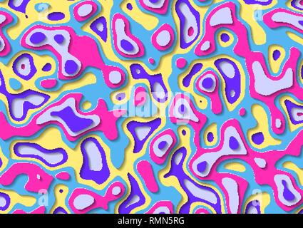 Abstract background liquido. Taglio della carta multistrato effetto. Illustrazione Vettoriale