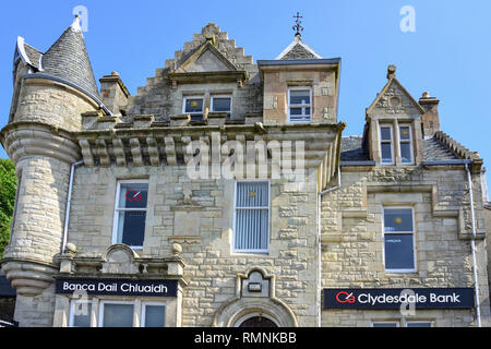 Clydesdale Bank, Main Street, Tobermory, Isle of Mull, Inner Hebrides, Argyll e Bute, Scozia, Regno Unito Foto Stock