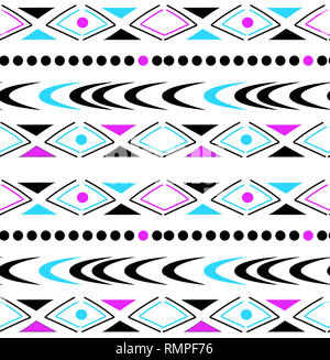 Seamless pattern in stile Boho etnico e tribale. Foto Stock