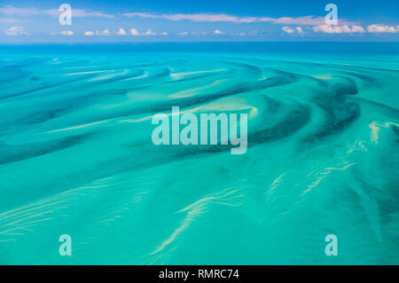 Vista aerea, Eleuthera, Bahamas, America Foto Stock