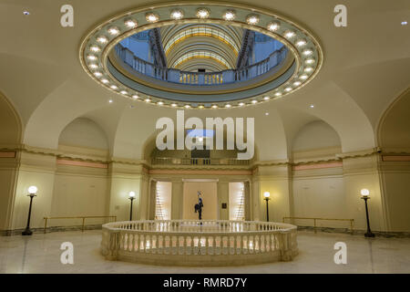 Oklahoma City, Oklahoma, Stati Uniti d'America - 18 gennaio 2017. Vista interna del Campidoglio di Oklahoma a Oklahoma City, OK. Foto Stock