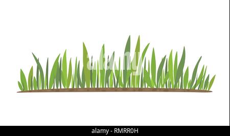 Vettore di erba verde naturale, organico, bio, eco label e forma Illustrazione Vettoriale