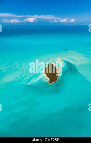 Vista aerea, Eleuthera, Bahamas, America Foto Stock