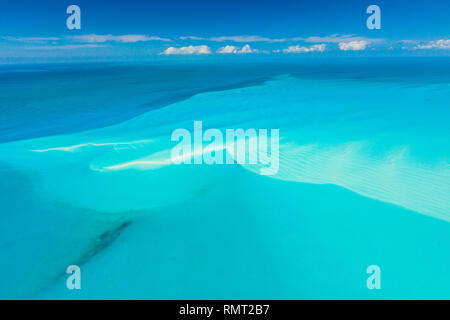 Vista aerea, Eleuthera, Bahamas, America Foto Stock