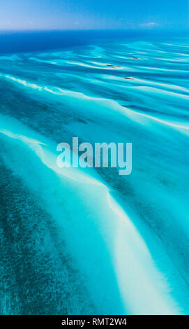 Vista aerea, Eleuthera, Bahamas, America Foto Stock