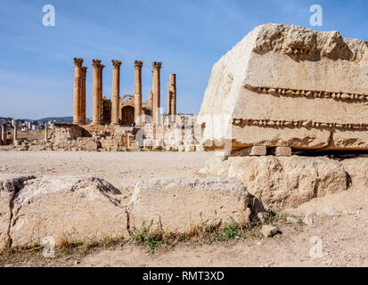 Tempio di Artemide, Jerash Jerash, Governatorato, Giordania Foto Stock