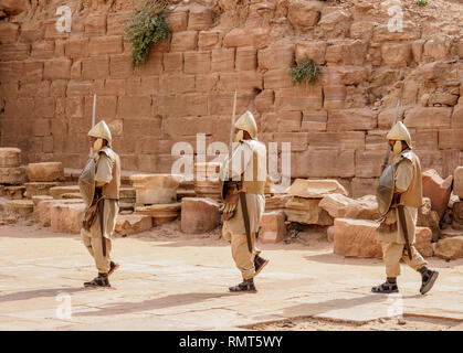 Soldati Nebatean, Petra, Ma'an Governatorato, Giordania Foto Stock