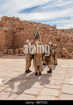 Soldati Nebatean, Petra, Ma'an Governatorato, Giordania Foto Stock