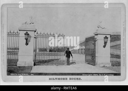 Il gateway del sud, Biltmore House, Ashville, North Carolina, Stati Uniti d'America, Thomas H. Lindsey, 1896 Foto Stock