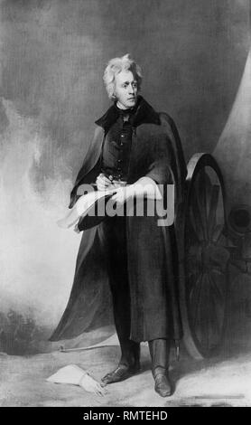 Andrew Jackson (1767-1845), Settimo Presidente degli Stati Uniti, Ritratto completi, la fotografia di un Thomas Sully pittura, Detroit Publishing Company, 1900 Foto Stock