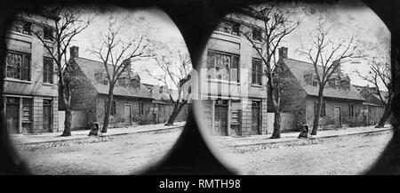 General George Washington presso la sede centrale, Richmond, Virginia, scheda Stereo, Aprile 1865 Foto Stock