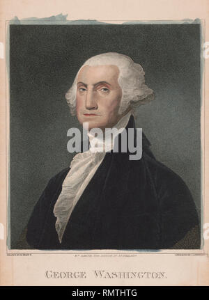 George Washington (1732-99) primo Presidente degli Stati Uniti, Half-Length ritratto, disegnato da B. Trott, inciso da Christian Gobrecht Foto Stock