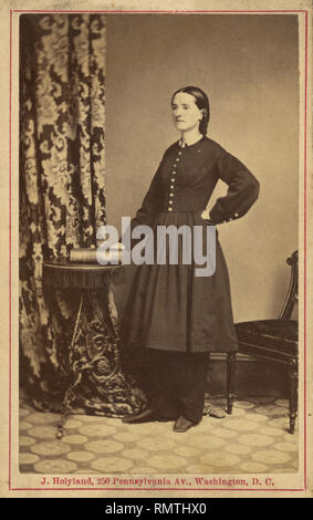 La guerra civile americana chirurgo Maria Edwards Walker, completi, ritratto da John Holyland, 1860's Foto Stock