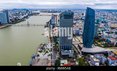 Novotel edificio e Da Nang Civic Center Building, Da Nang, Vietnam Foto Stock